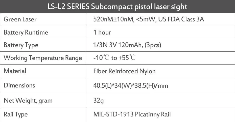 Лазерный прицел Laserspeed Мини ИК лазерный прицел пистолет Walther P22 зеленый лазерный прицел тактический прицел для охоты