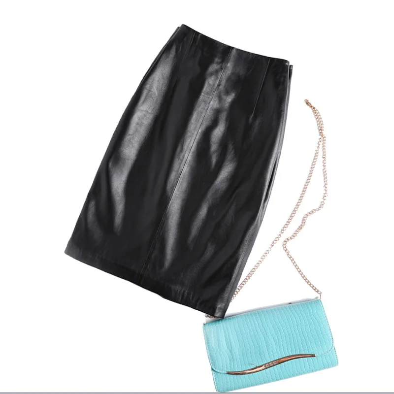 

039 осенне-зимняя одежда, юбка из искусственной овчины, Женская облегающая трапециевидная юбка средней длины с высокой талией