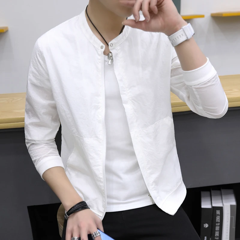

2020 Summer Jacket Men Sun-protective Coat Cool Design Slim Fit Brand Clothing Outwear Quality New Fashion Men Jacket M-4XL