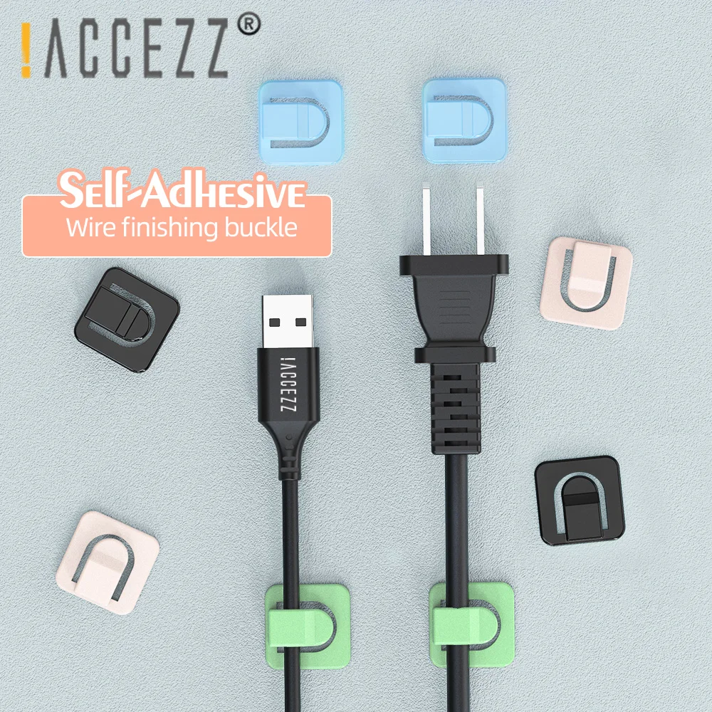 

!ACCEZZ 18pcs Cable Organizer Management Clips For Headphone Keyboard Mouse Mini Cable Protector Wire Winder Desktop Cord Holder