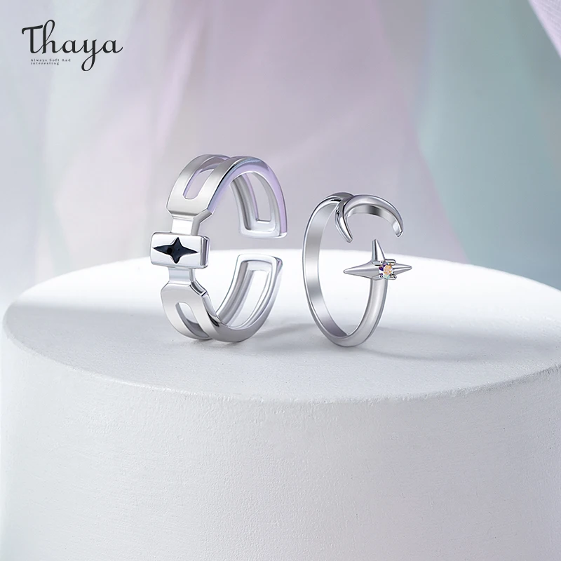 Thaya Moon Stars дизайнерские модные женские кольца из серебра 925 пробы с фиолетовым