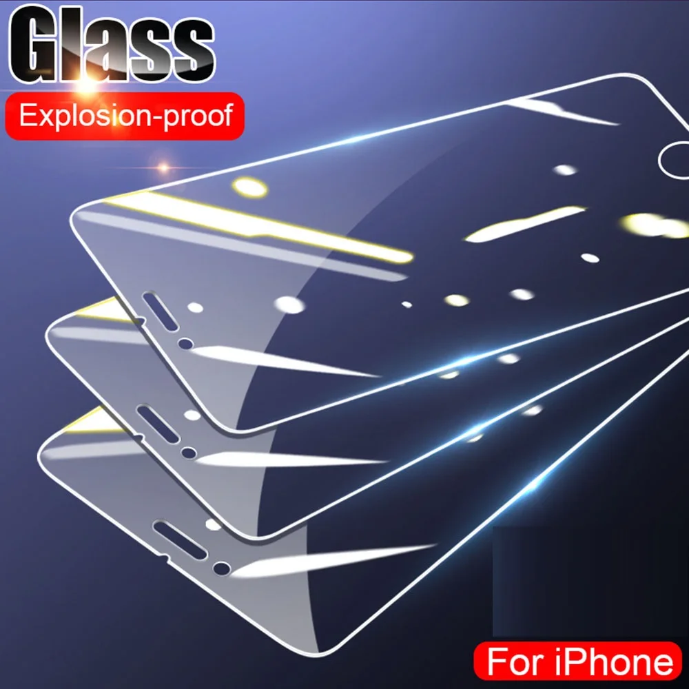 Стекло для iphone 6 7 6s 8 plus 11 pro XS max XR стекло x защита экрана на 6S чехол|Защитные стёкла