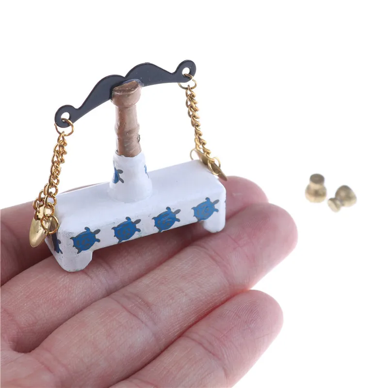 

Balance Scale Doll House Decor Furniture Accessories Classic Toys Birthday Gift for Children Kids 1:12 Dollhouse Miniature