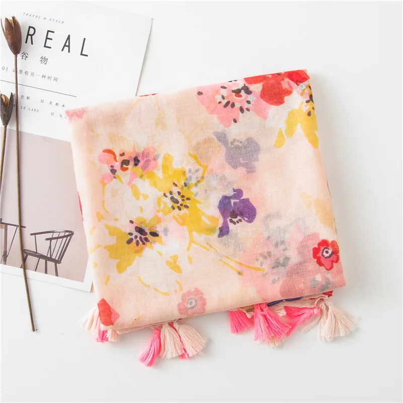 Женский шарф 2020 роскошный брендовый длинный шаль из пашмины в японском стиле с