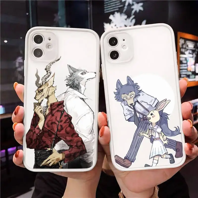 

Beastars the Movie Phone Case Matte Transparent for iPhone 7 8 11 12 s mini pro X XS XR MAX Plus Clear mobile bag Shell Cover