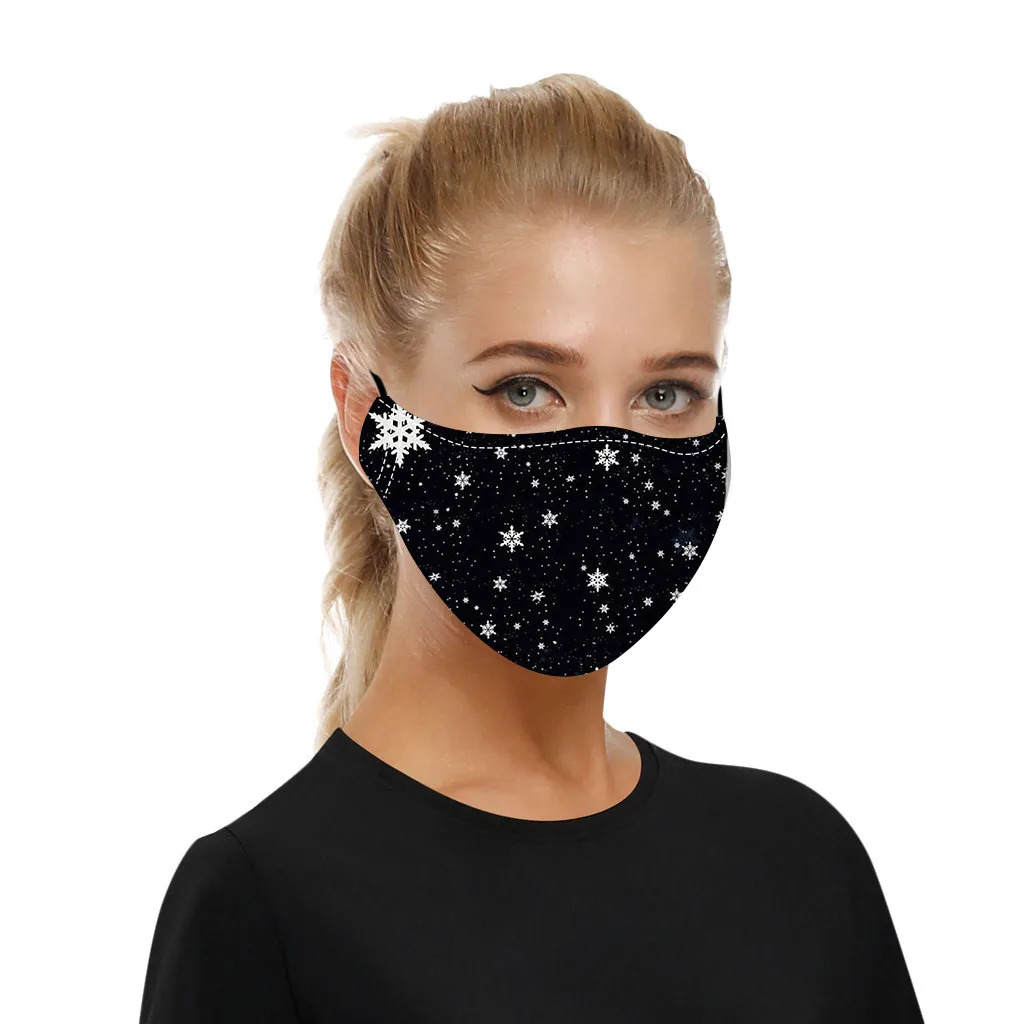 5 шт. моющаяся защитная маска для взрослых с 3D-принтом Санта-Клауса | Красота и