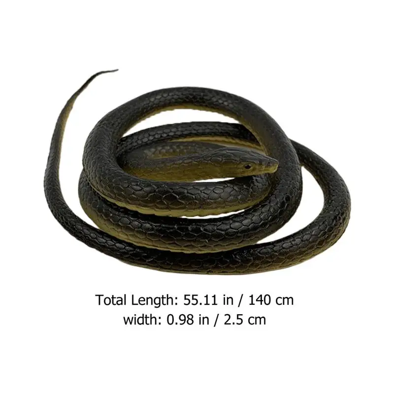 2 piezas de juguete de broma, juguete de simulaci&oacute;n de serpiente, juguete de serpiente, modelo de serpiente realista-1