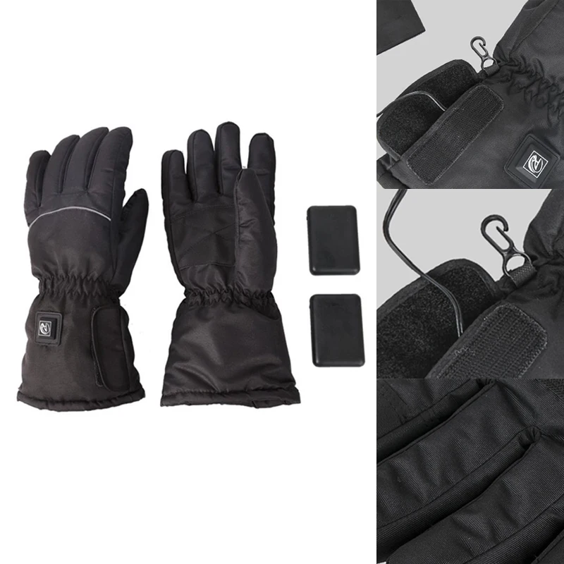

Зимние перчатки для улицы 4,5 в теплые сохраняющие тепло перчатки ветрозащитные водонепроницаемые унисекс, для езды на велосипеде, катания н...