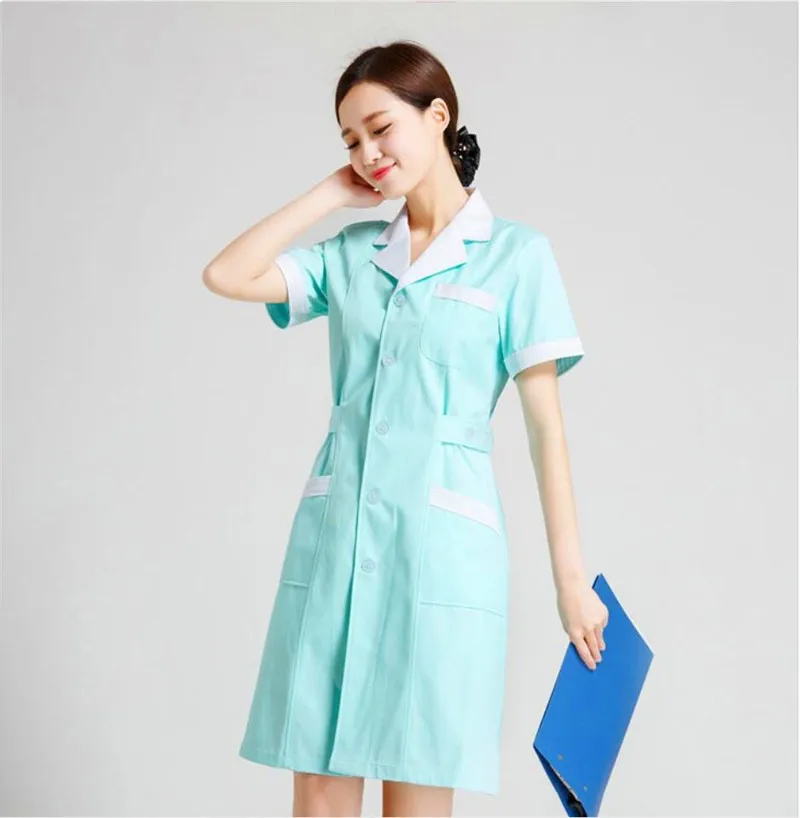 

17 Style Lab Uniform For Women Uniforms Work Wear Pharmacy White Coat Costume Female Spa Beauty Salon Long Jacket Gown