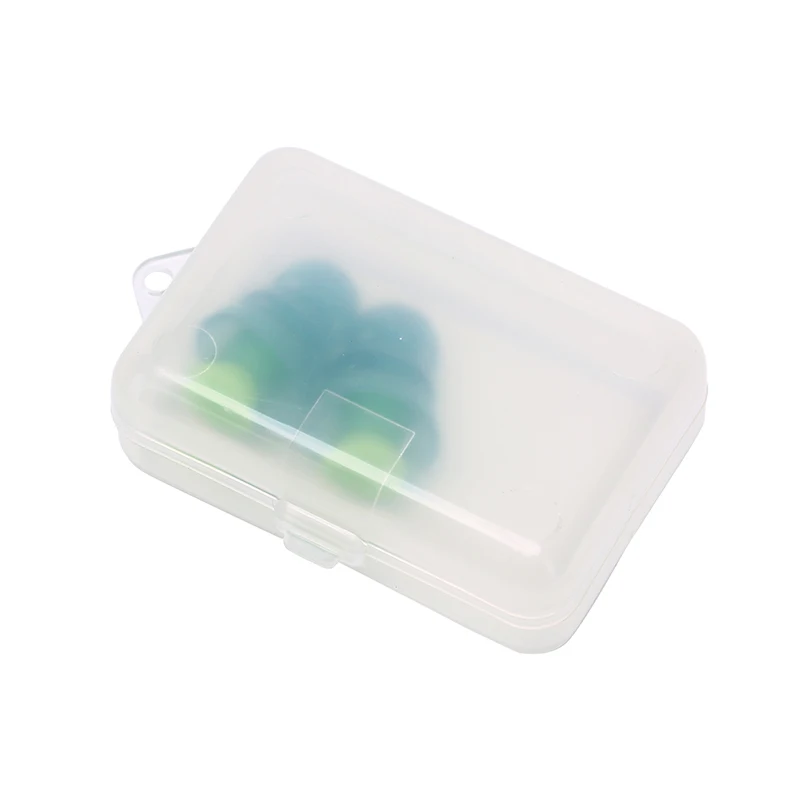 

1 пара коробка-упакованный комфорт наушники с шумоподавлением силиконовые беруши плавание силиконовые затычки для ушей защитный для сна