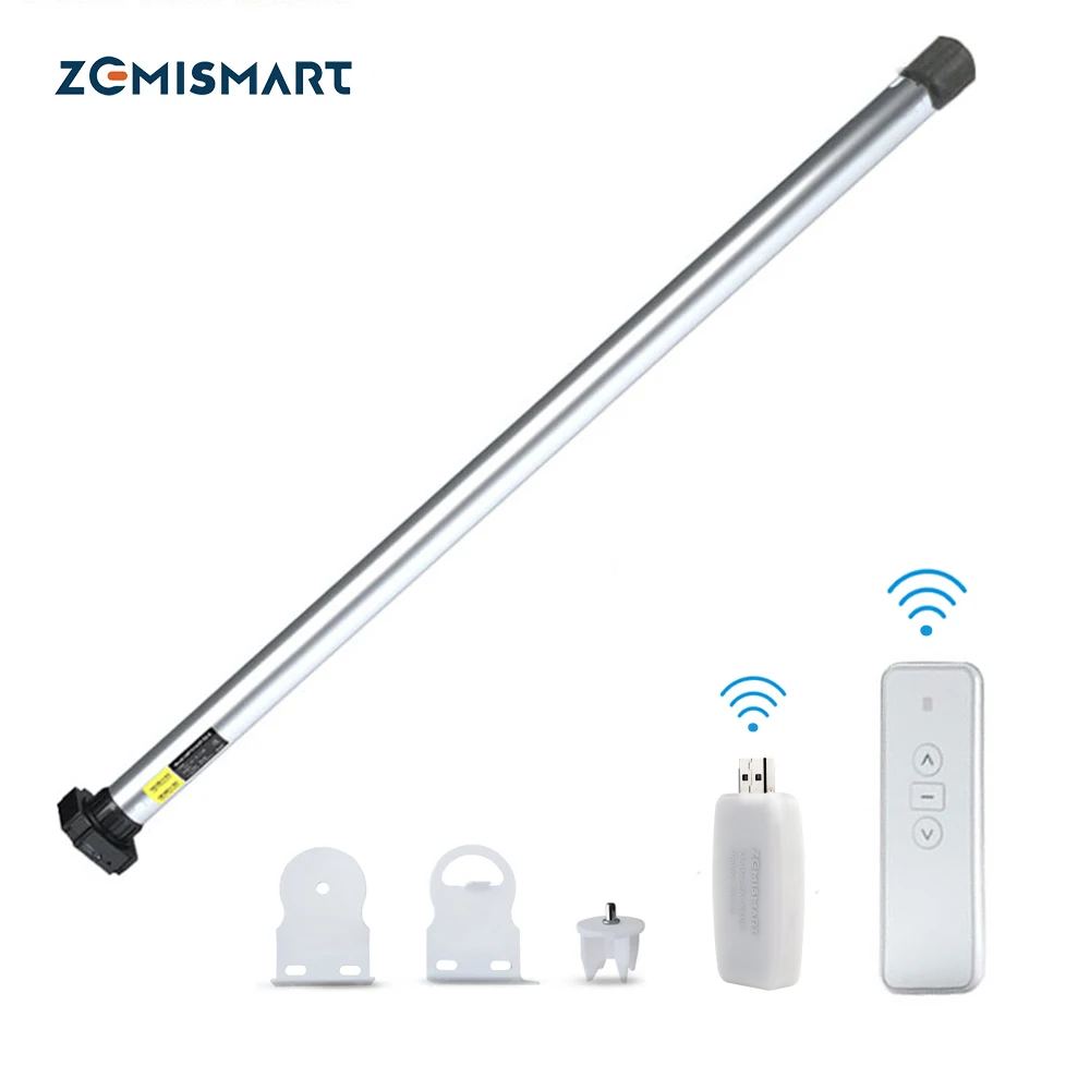 Zemismart Электрический моторизованный перезаряжаемый двигатель с RF IR универсальный