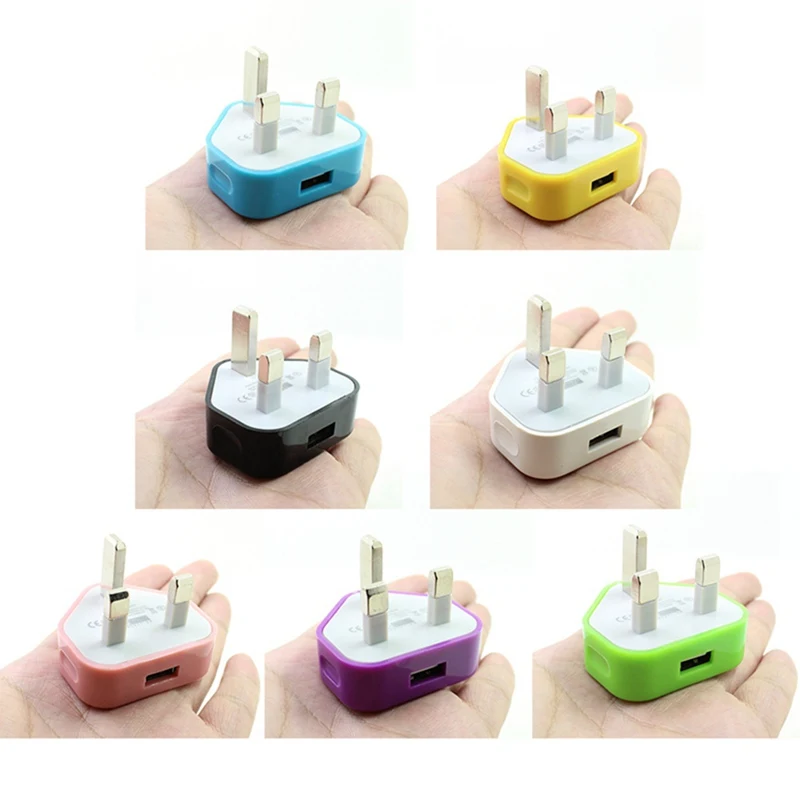 

UK Plug Mains Wall 3 Pin USB Charger Adapter Power Hong Kong British Regulation Phone Charger Adapter For Iphone Xiaomi IPod