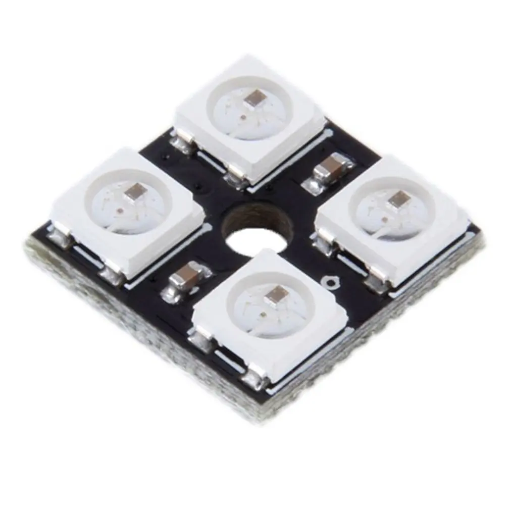 

4-bit WS2812B Round Light Board RGB LED Full Color Driver Color Lamp Module Development Board Lamp Panel Module