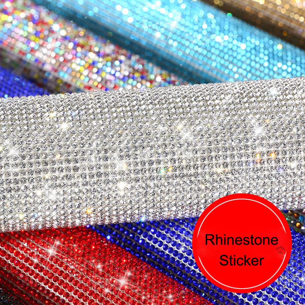 Прозрачные белые кристаллы Bling самоклеящиеся стразы модные наклейки для