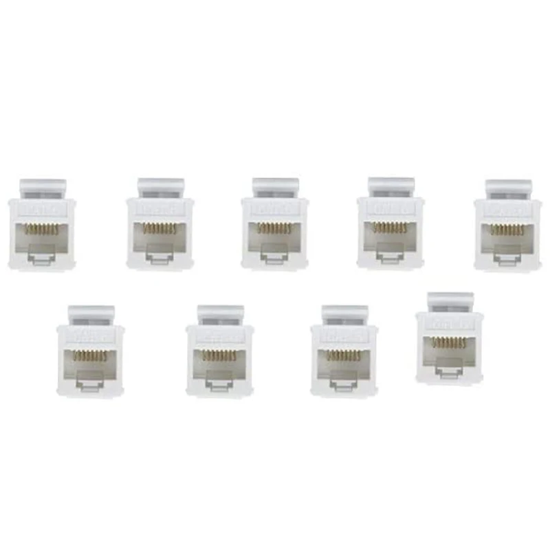 

10-Pack CAT6 Keystone RJ45 Coupler Female to Female Jack Inline Network Coupler-White