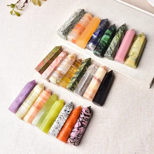 Лечебный Жезл Рейки из натуральных природных камней и кристаллов, 33 цвета