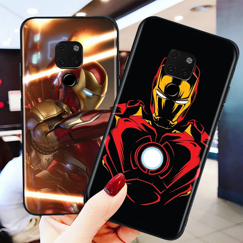 

Marvel Iron Man for huawei Mate 10 20 30 40 Lite Pro X Lite RS Plus TPU Black Phone Case