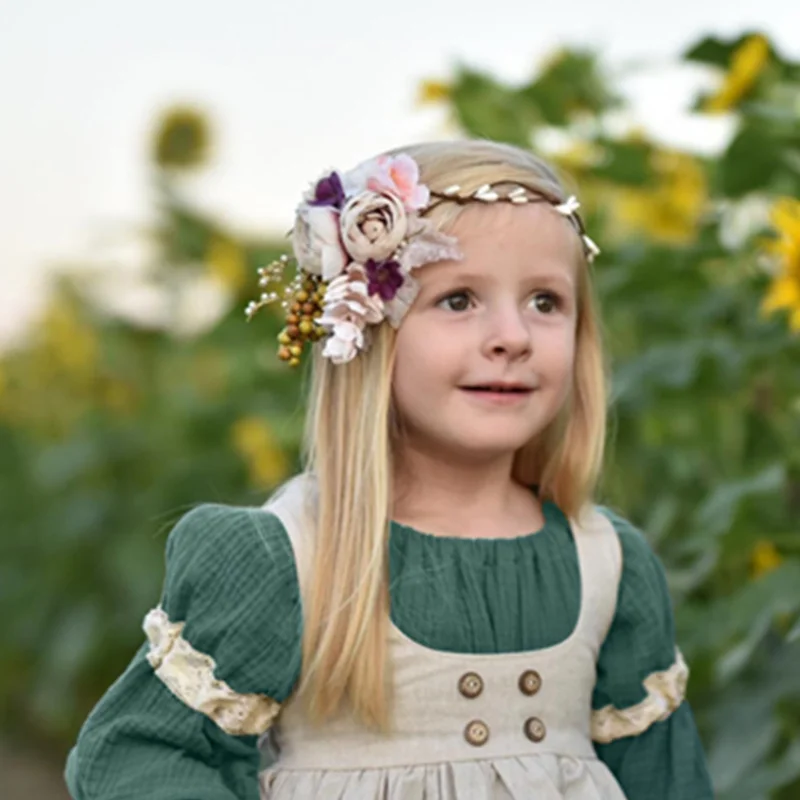 Bunvel/Детские платья для маленьких девочек Винтажное кружевное платье с