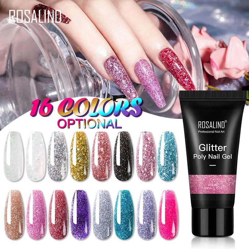 

Pearly Sequin Extension Glue 30ML Crystal Nail Extension Glue Vegetable Nail Polish Glue UV Glue Poly Gel