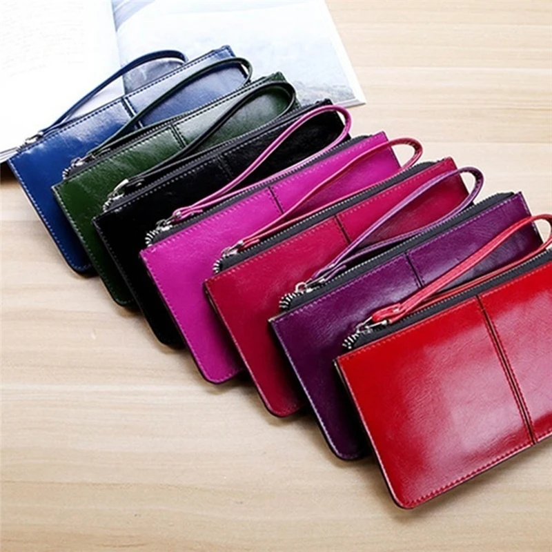 

Fashion Women Wallet Wrist Handle Phone Case Long Section Money Pocket Pouch Handbag Purse Card Holders