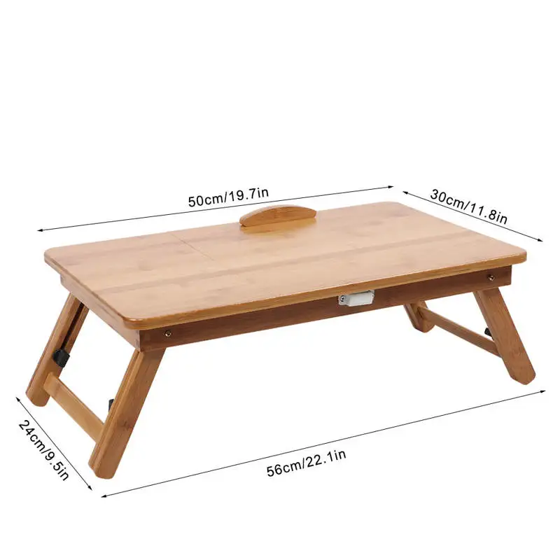 

Modern Style Adjustable Height Laptop Desk Stand Portable Bamboo Ergonomic Lapdesk For TV Bed Sofa PC Notebook Table Desk Stand