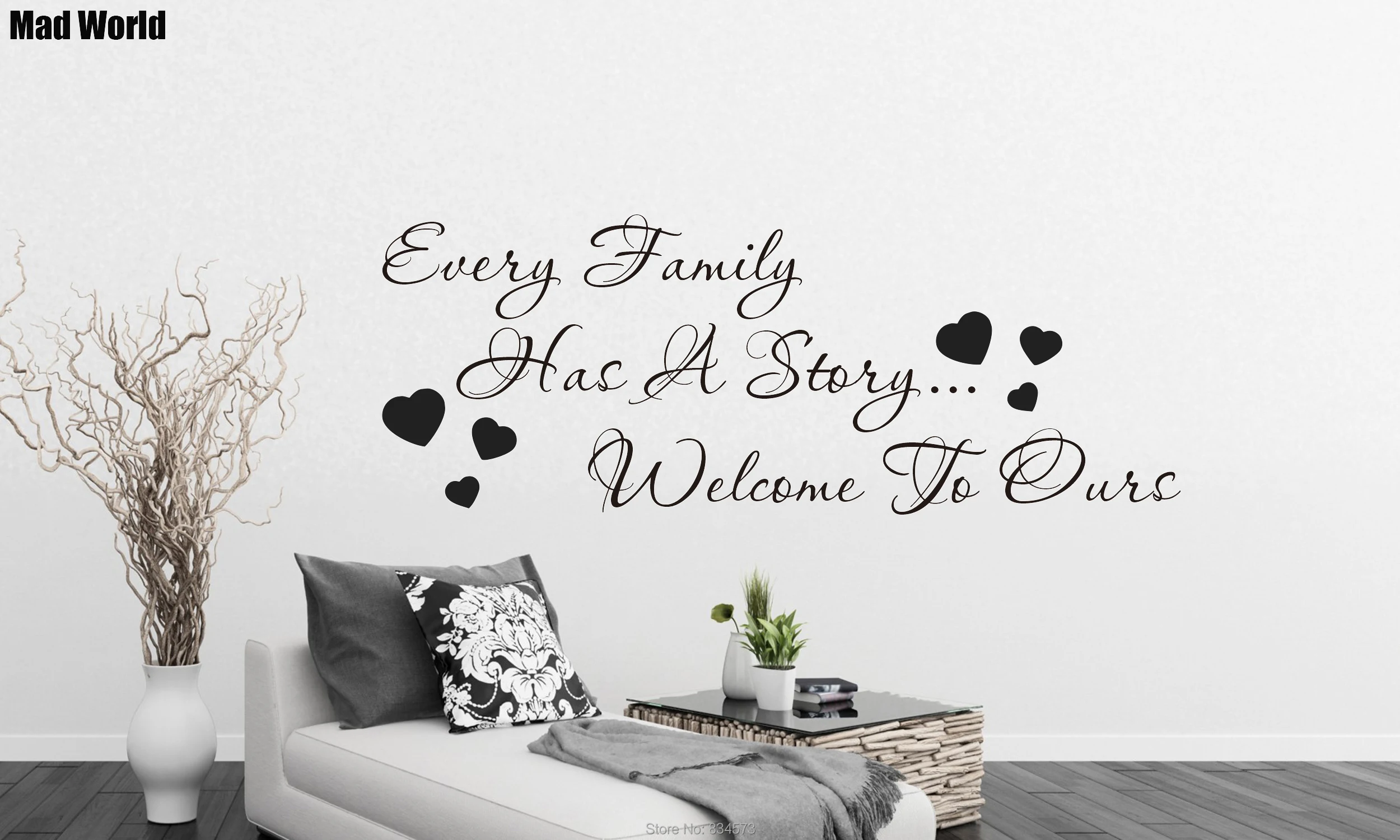 Каждая семья имеет рассказ Добро пожаловать в наш дом настенные художественные