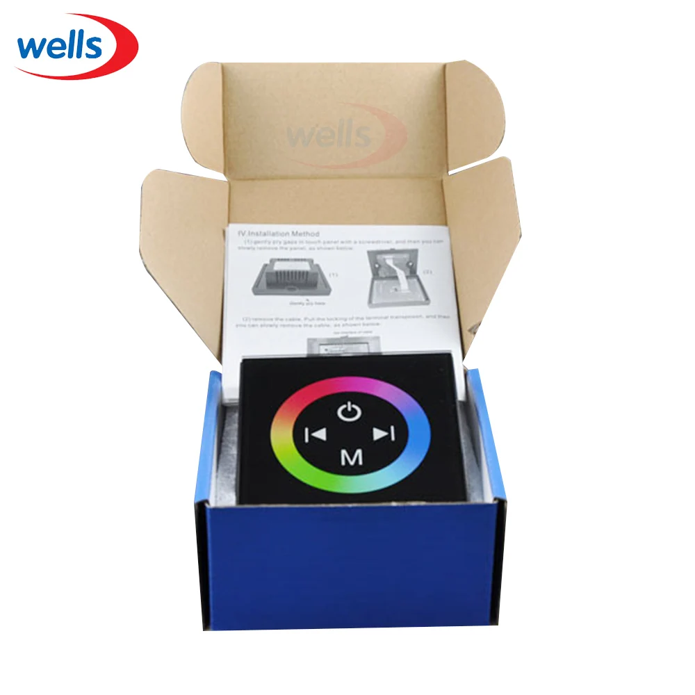 Светодиодный контроллер с радужной цветной панелью 12A / 3 канала RGB-контроллер