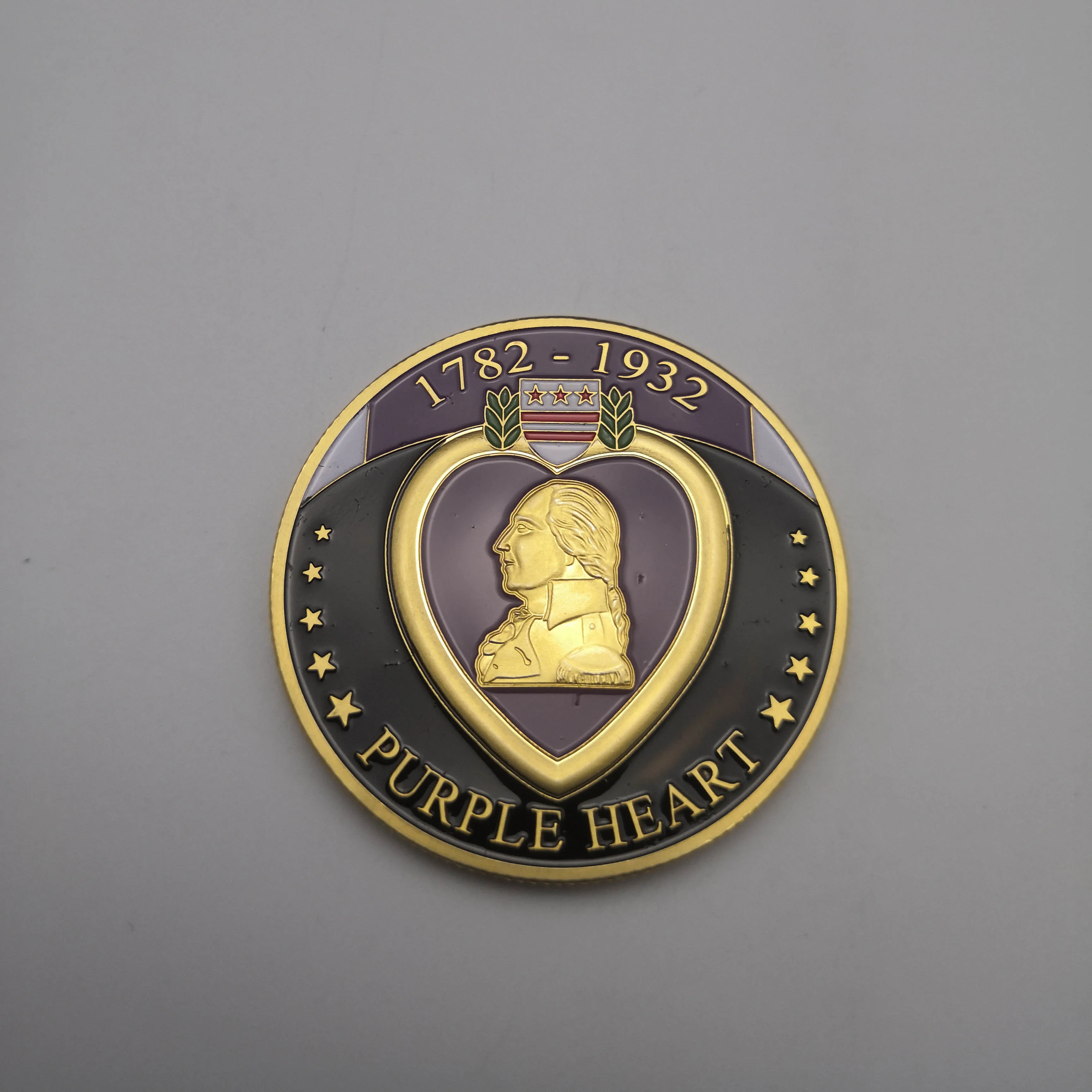 Америка военные Honor Пурпурное сердце монета армейская медаль вентилятор 1782 | Отзывы и видеообзор -4001290668996
