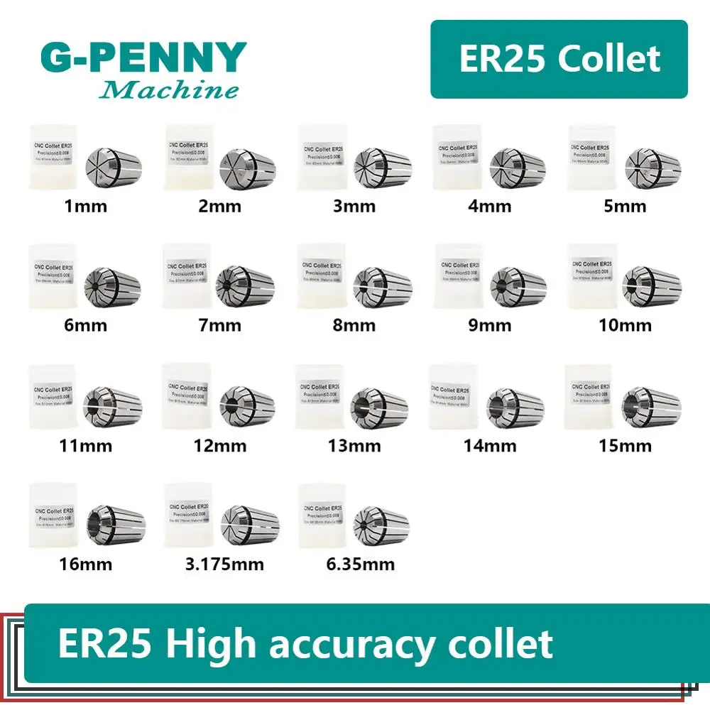 Высокая точность! Цанга шпиндельного двигателя CNC Зажимной патрон размер 1 мм 4 6 8