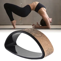 yoga wheel bending backwards stretch natural cork 39x20 5cm tpe yoga ring gym professional fitness equipment w