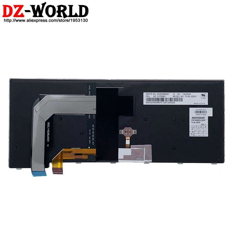 Новая Оригинальная Серебристая немецкая клавиатура с подсветкой для Lenovo Thinkpad 13