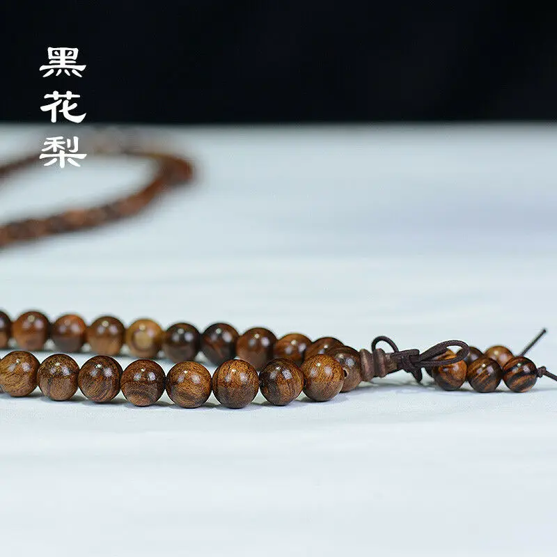 Тибетский буддизм 108 Palisander деревянные молитвенные бусины Mala ожерелье | Украшения