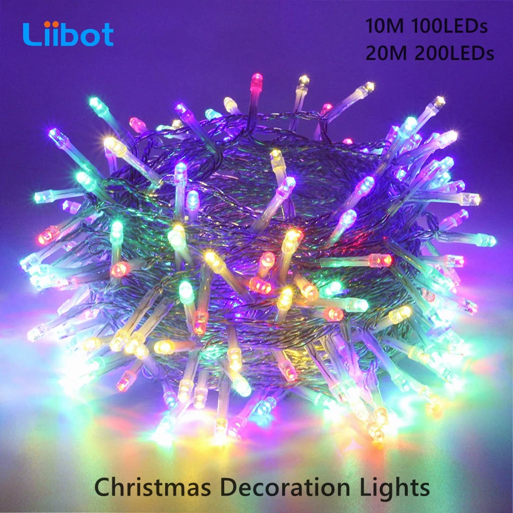 

Christmas Decoration 10/20M LED String Lights 8 Modes Twinkle Fairy Garland Lights for Home Xmas Tree Wedding Party Ornaments