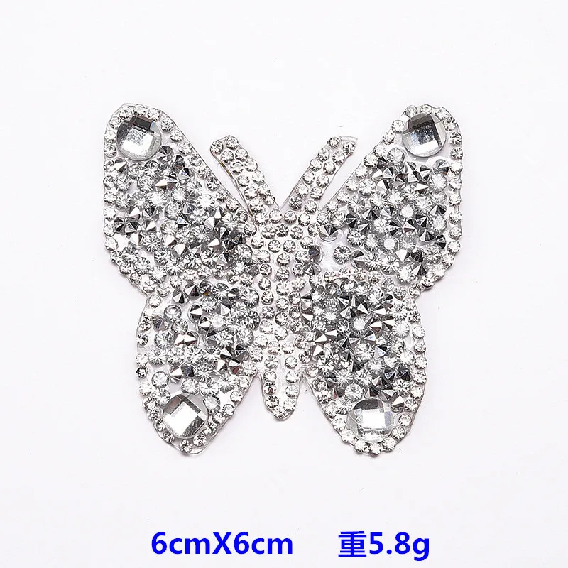 2 шт. стразы бабочки с утюгом термо Стикеры для одежды цветные патчи могут