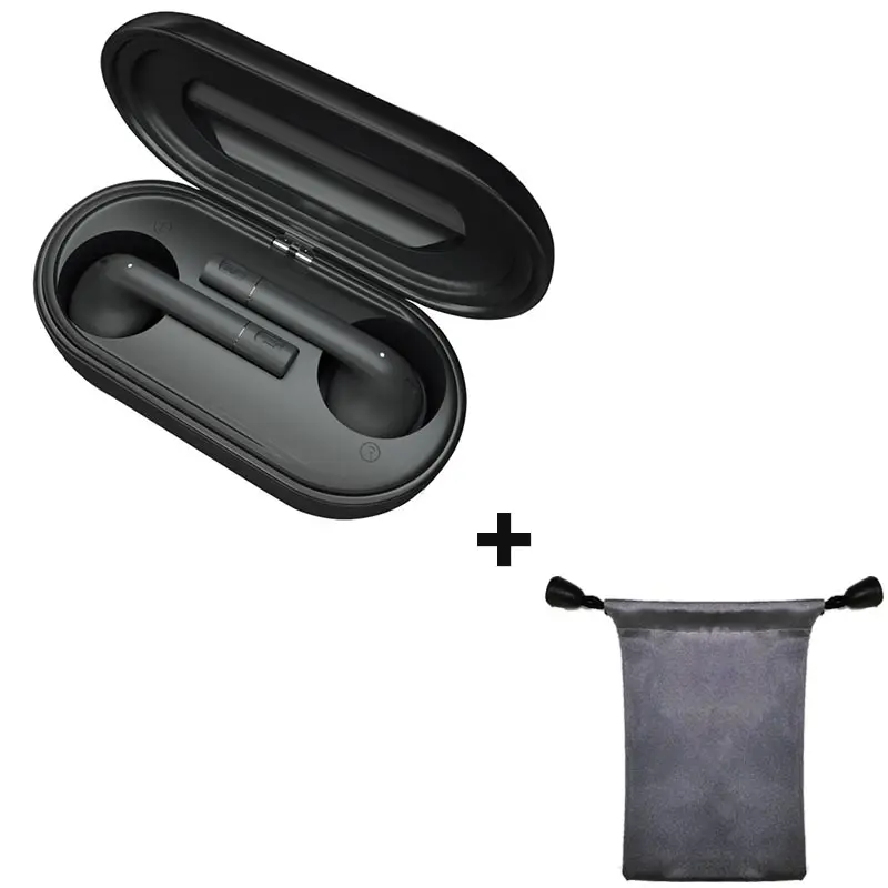 Black add bag TWS беспроводной Bluetooth 5,0 футляр для наушников спортивные сенсорные наушники настоящие HIFI наушники 6D HD стерео наушники с микрофоном PK T5 QS1 GT1 - Цвет: Black add bag