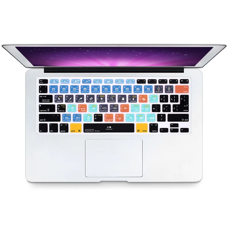 HRH русский OSX Премиум Pro CC Ableton Live Avid Pro инструменты силиконовый ярлык Hotkey клавиатура кожный чехол для MacBook Pro 13 15 - Цвет: Propellerhead Reason