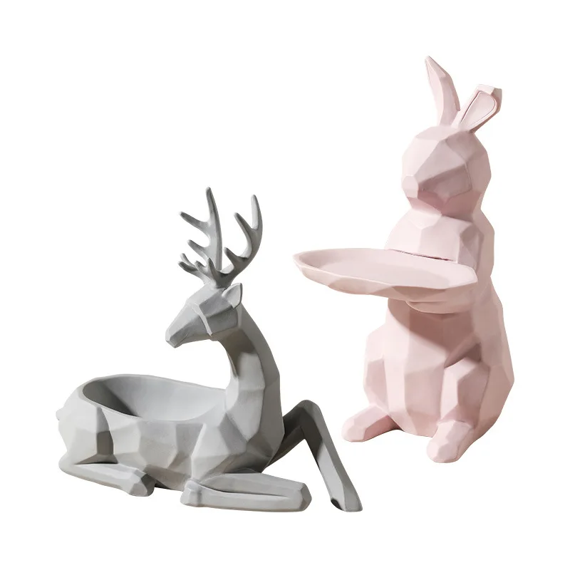 

Ceramic Cute Animal Modeling Creative Porch Storage Ornaments Nordic Living Room Home Decoration Key Storage