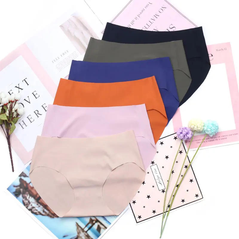 Женские Бесшовные стринги трусы с низкой посадкой шелковые трусики женское