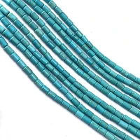 natural stone beads turquoises pillar shape loose beaded semi finished for jewelry making diy necklace bracelet accessories