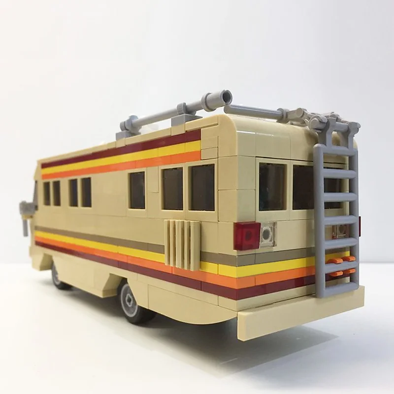

MOC Breakingalss American Car Classic Drama Walter White Pinkman Kitchen Lab High Tech City RV Ideas Building Block Toy Kid Gift