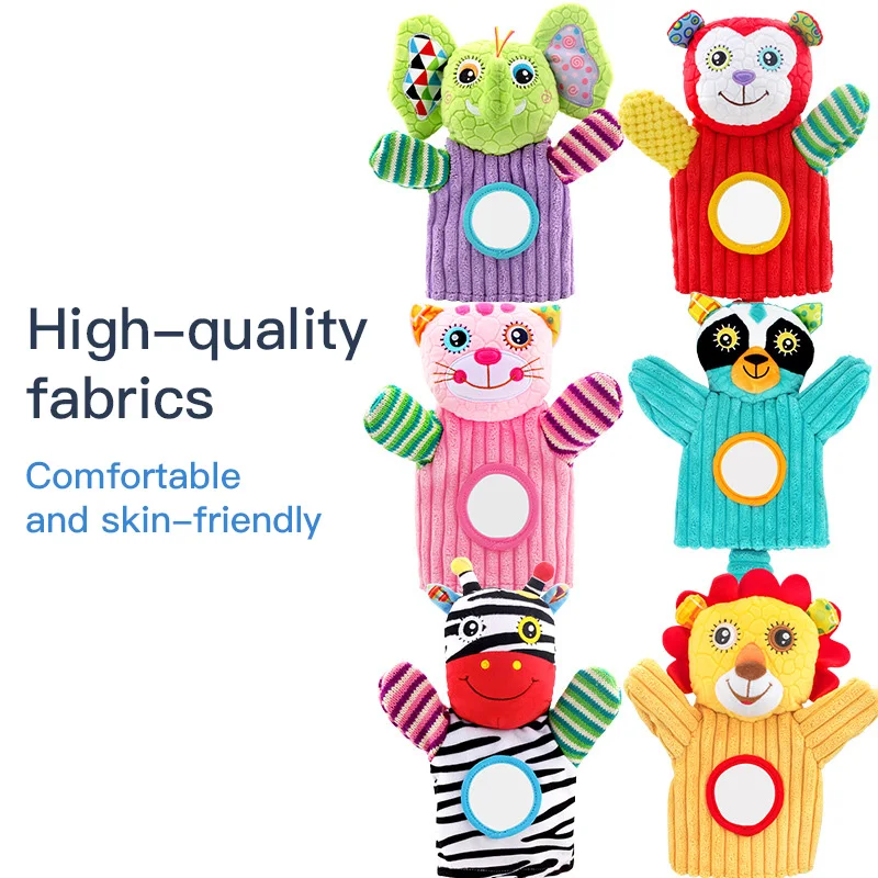 

LERVANLA Finger Puppet Hand Puppet Newborn Baby Comfort Toy 0-1 Year Old Baby Parent-child Doll Plush Toy