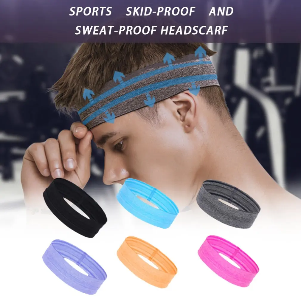 

Fashion Strenchy Fabric Headband Running Non-slip Antiperspirant Belt Yoga Headband With Sweat-absorbent Tide Headscarf