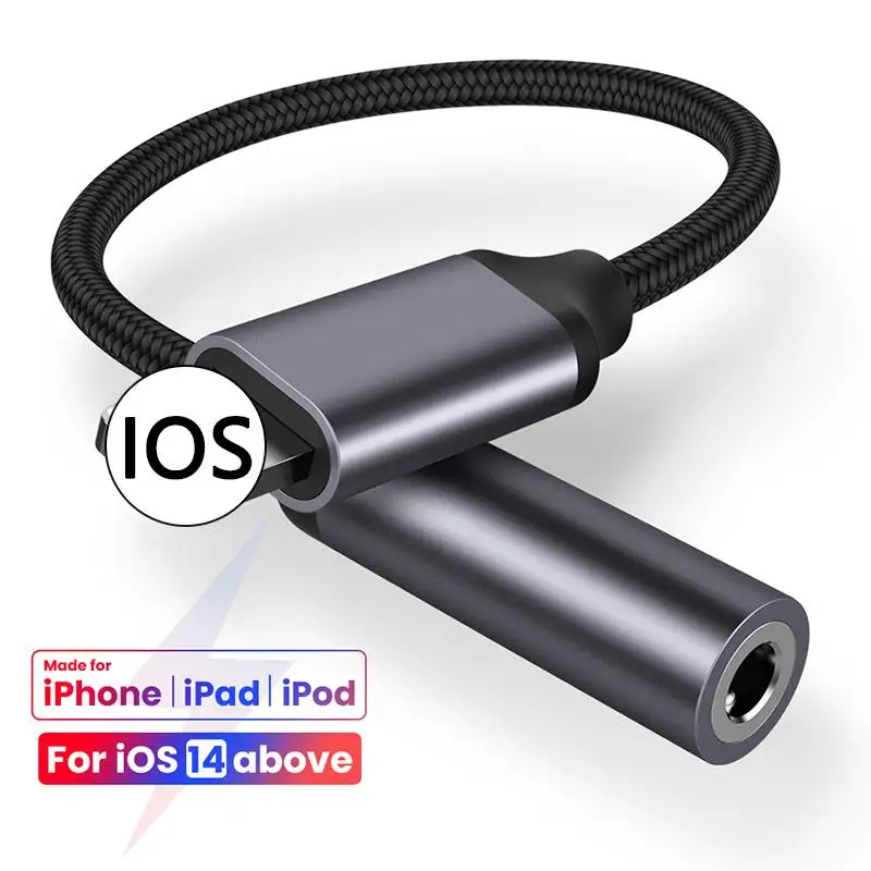 AUX кабель с 8 контактами на 3 5 мм для iPhone 11 Pro 12 переходник штырь гнездо разъем