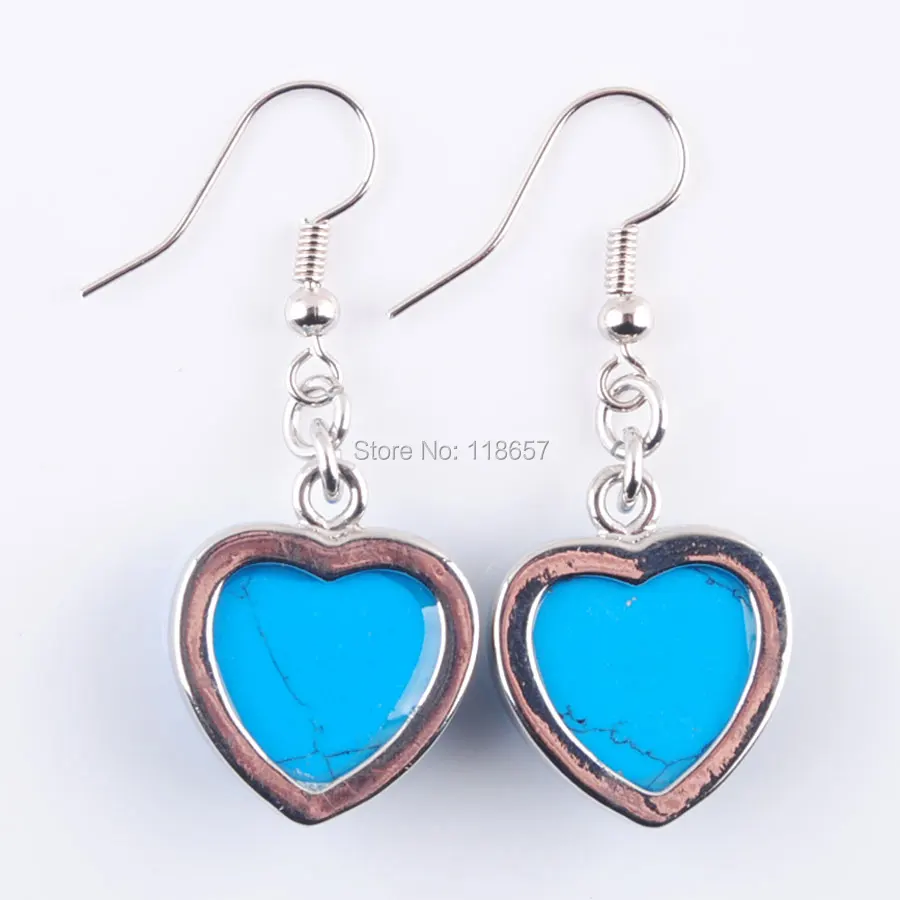 Бесплатная доставка натуральный голубой бирюзовый сердце с драгоценным камнем