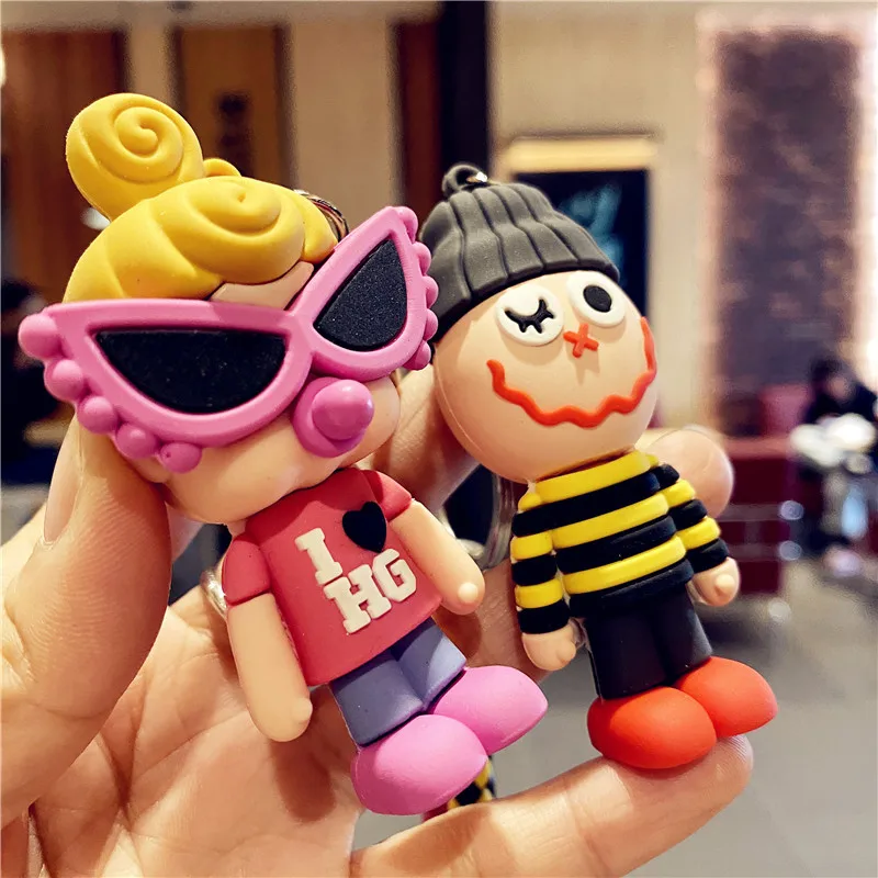 Женские очки милый брелок для ключей кукла Рождество Новый год веселый клоун