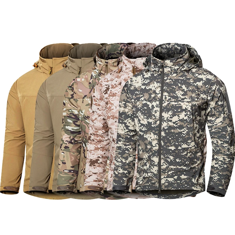 Паве HAWK 2020 Ветровка из софтшелла камуфляжная Водонепроницаемая Мужская