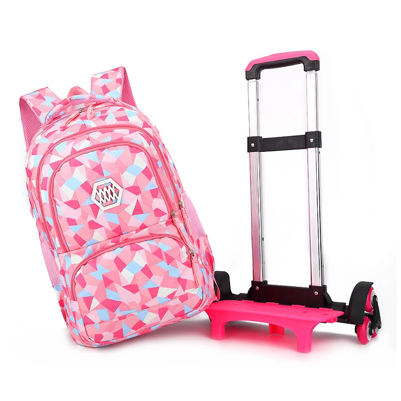 

Школьный ранец sixray для мальчиков и девочек, рюкзак на колесиках для чемоданов и книг, съемные детские школьные сумки с 3 колесиками для лестниц