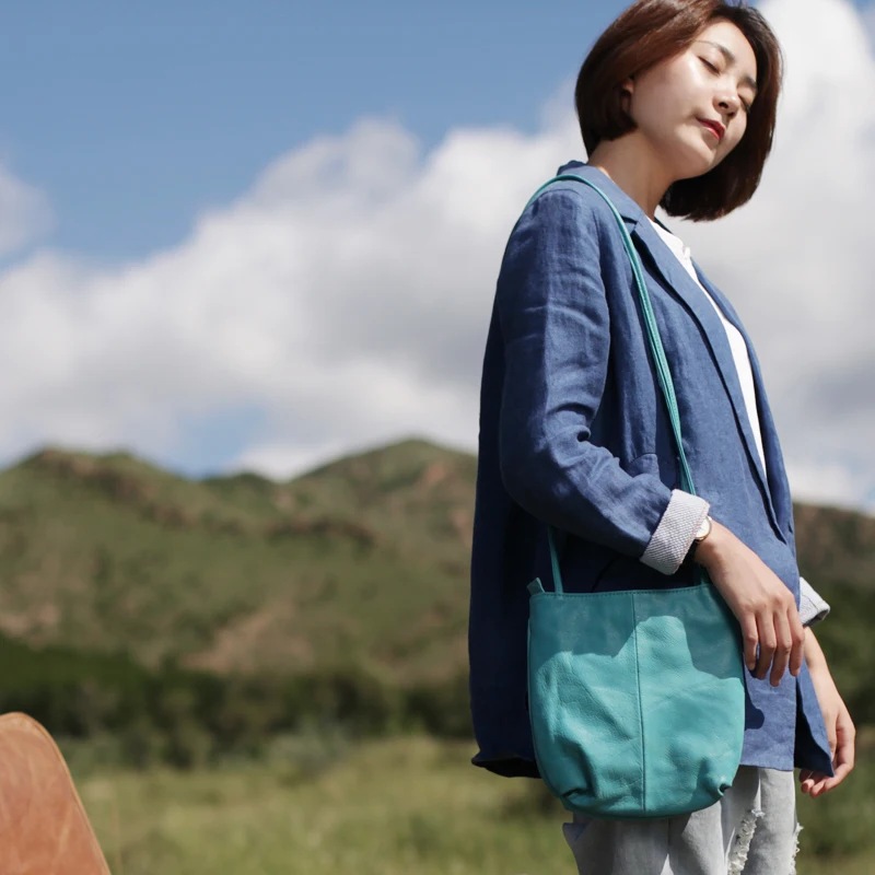 Натуральная коровья кожа оригинальная Маленькая женская сумка-мессенджер Ретро