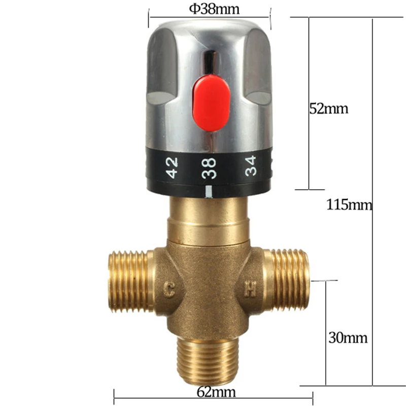 

HOT Brass Pipe Thermostat Faucet Thermostatic Mixing Valve Bathroom Constant Water Temperature Control Shower Faucet Cartridges