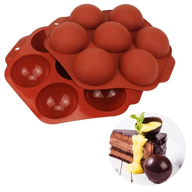 

7-Cavities Half Sphere Silicone Cake Mold DIY Chocolate Baking Mold S Pudding Jelly Decorating Tools Pastry Cookies Bakeware